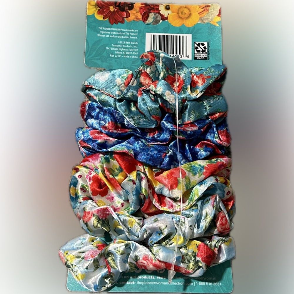 The Pioneer Woman 8 Pack Floral Hair Ties Scrunchies | NWT - Picture 2 of 2